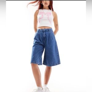 ASOS DESIGN tailored longline denim jorts